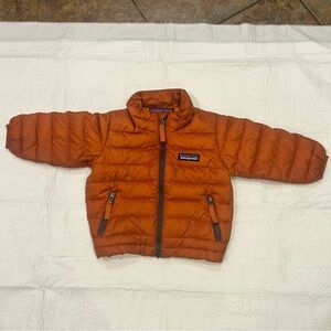 Patagonia Orange Baby Puffer Jacket Hiking Outdoor Cozy Warm